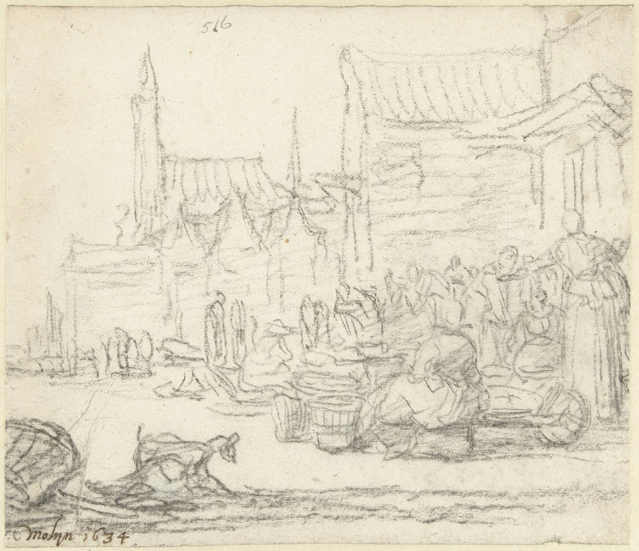 Markedsbrettsnelle av Gerard ter Borch (II)