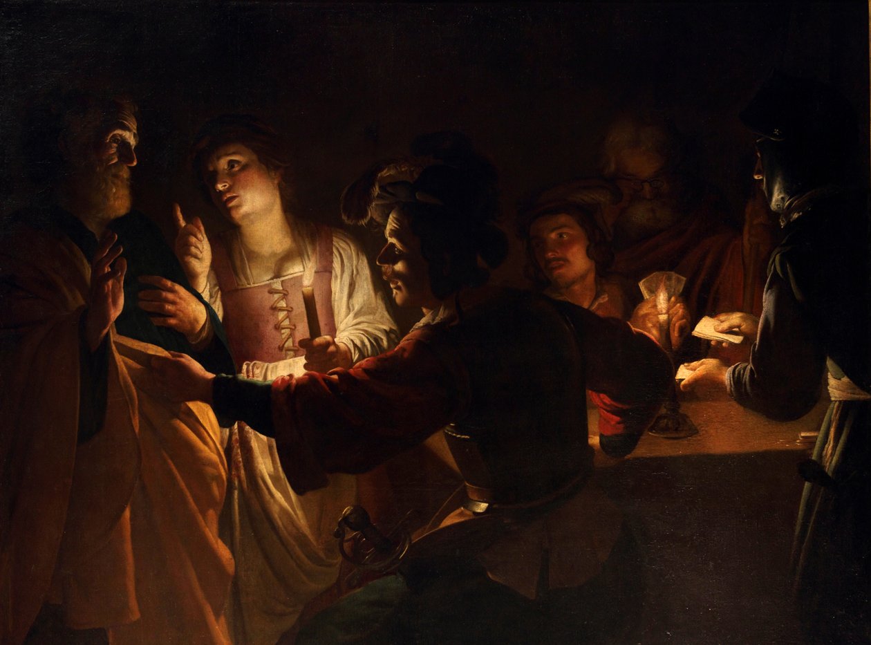 Fornektelsen av St. Peter av Gerard van Honthorst