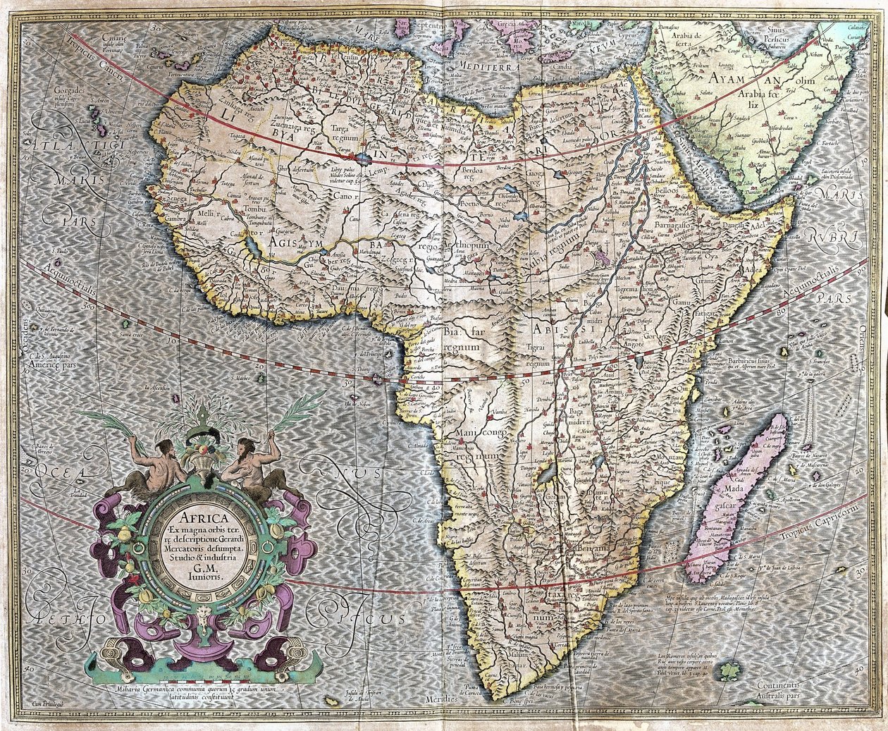Afrika av Gerardus Mercator