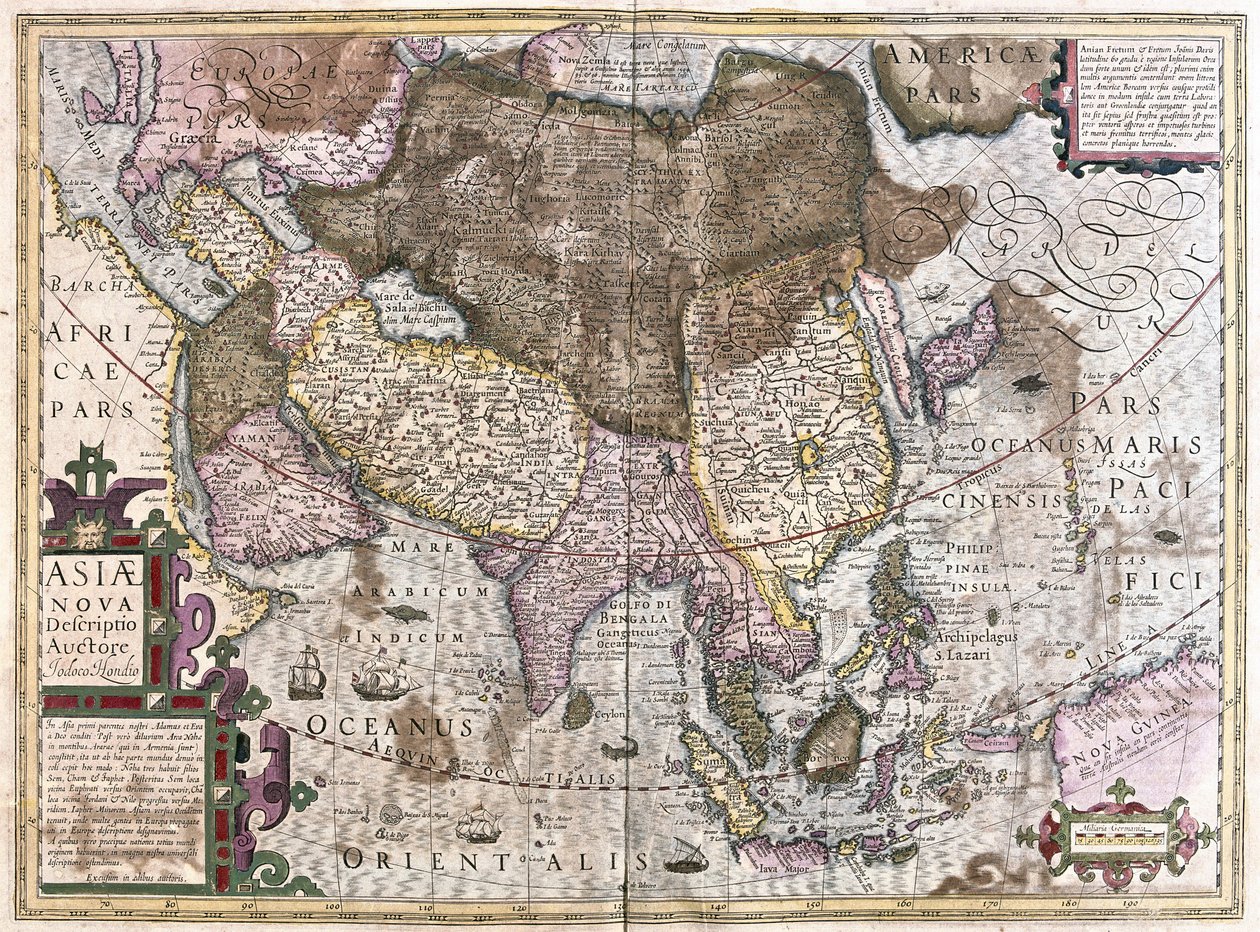 Asia (gravering av Gerardus Mercator
