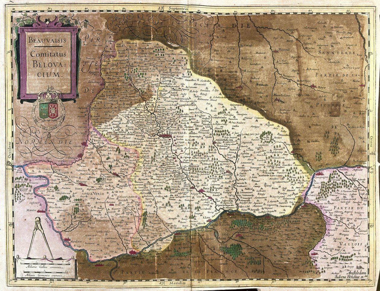 Beauvais, Frankrike (gravering av Gerardus Mercator