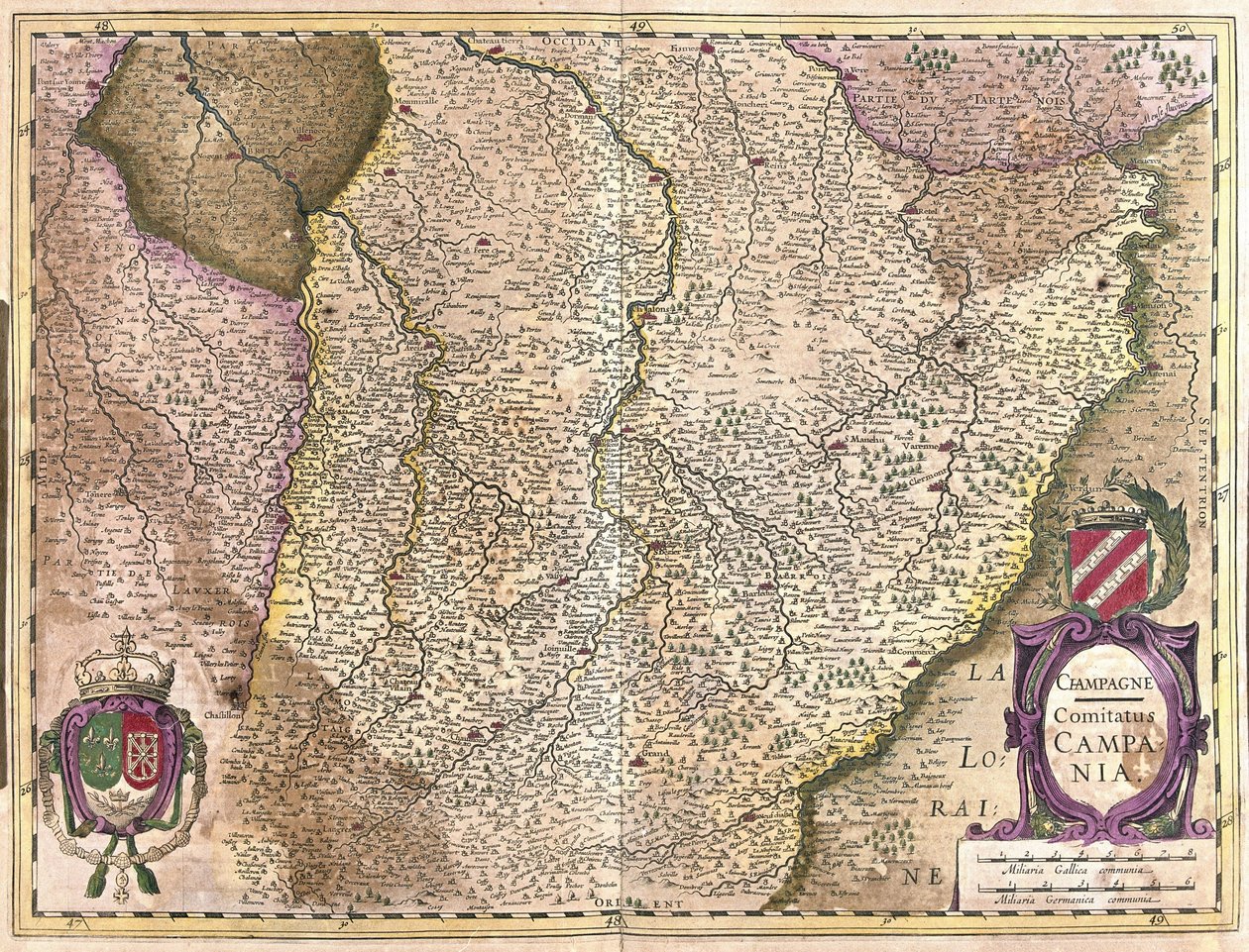 Champagne, Frankrike (gravering av Gerardus Mercator