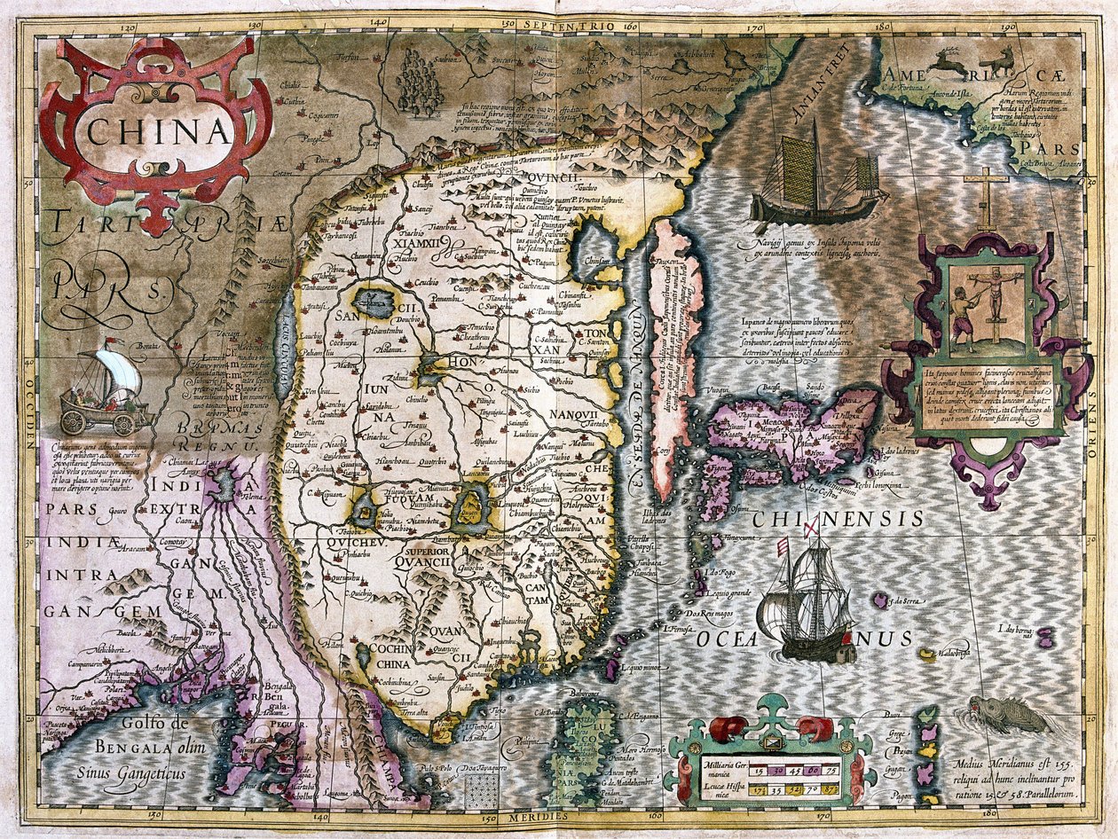 Kina (gravering av Gerardus Mercator