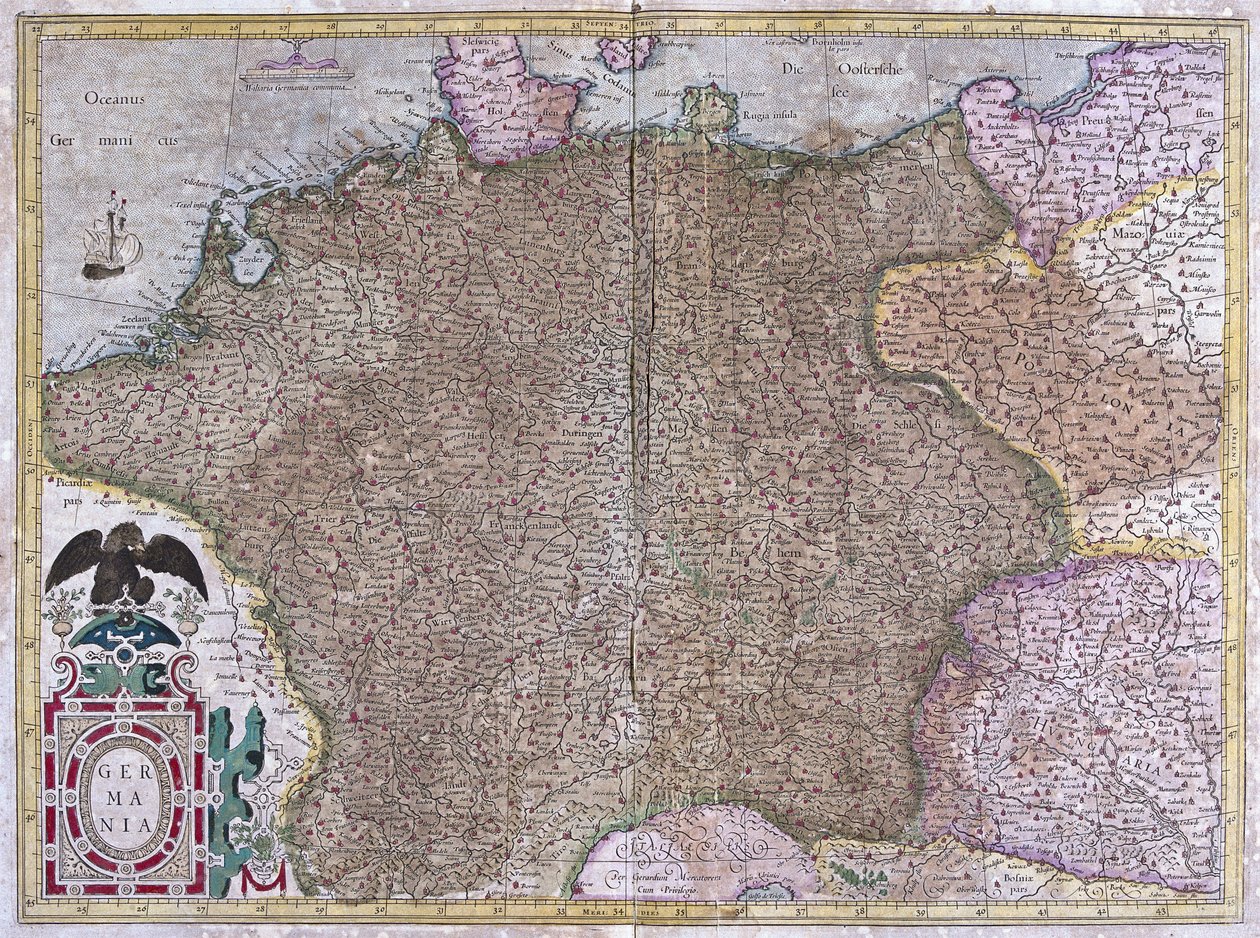 Tyskland (gravering av Gerardus Mercator