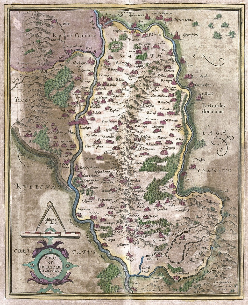 Irland (gravering av Gerardus Mercator