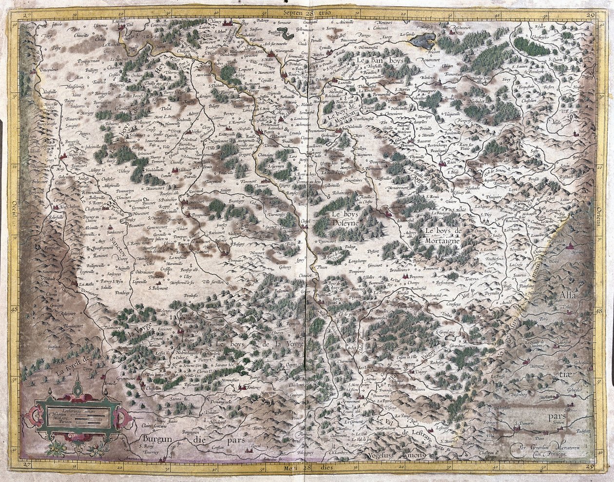 Lorraine, Frankrike (gravering av Gerardus Mercator