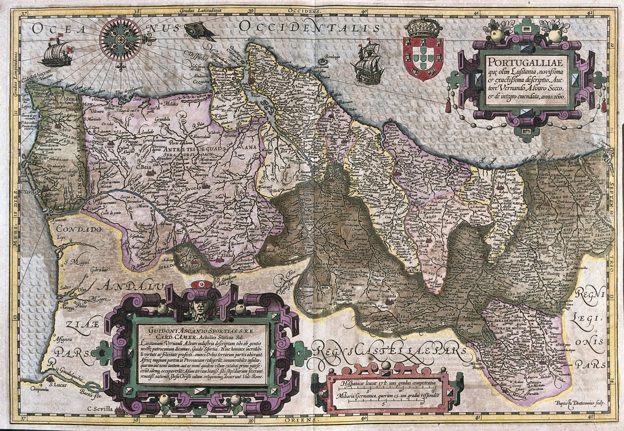 Portugal (gravering av Gerardus Mercator