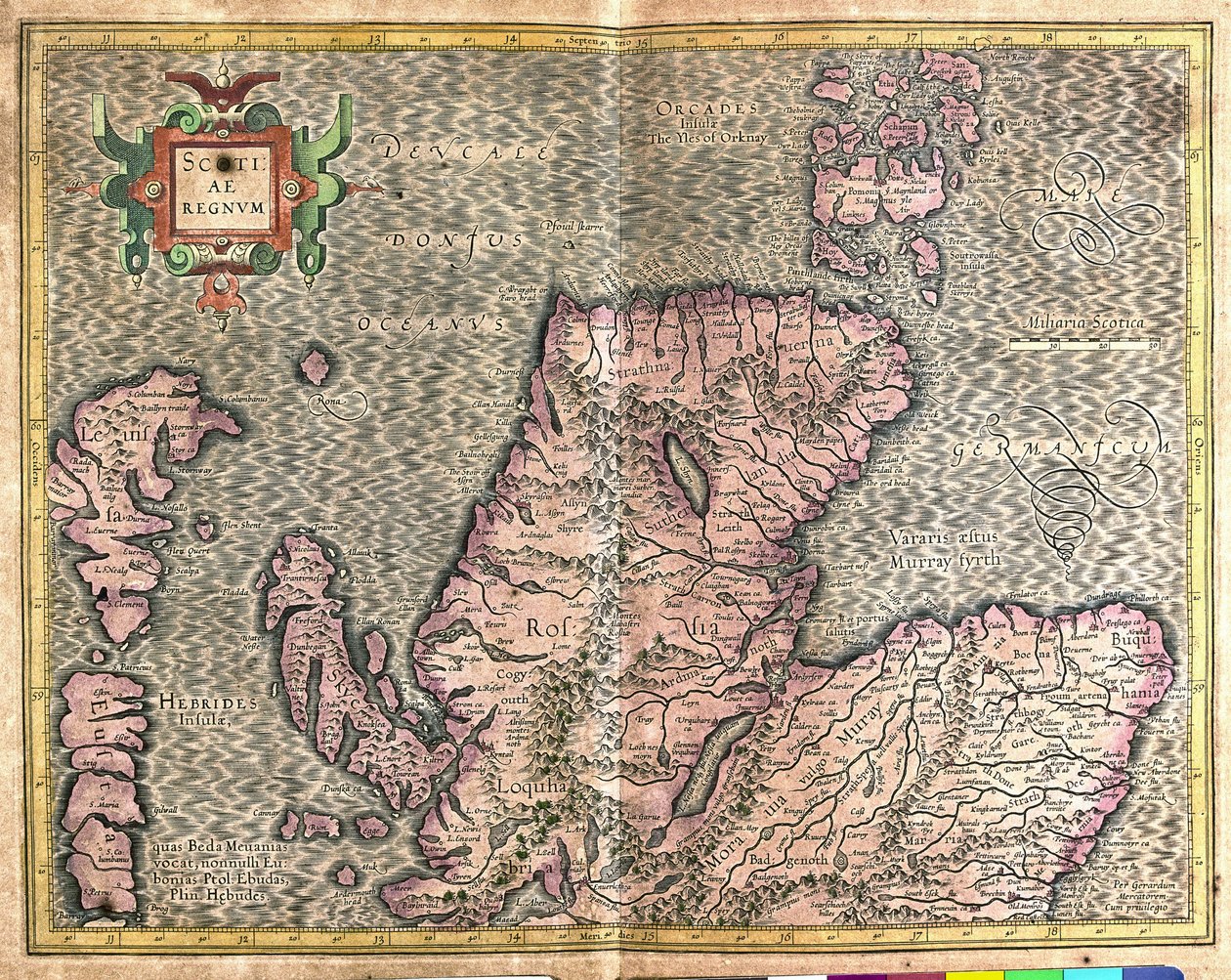 Sør-Skottland, Storbritannia av Gerardus Mercator