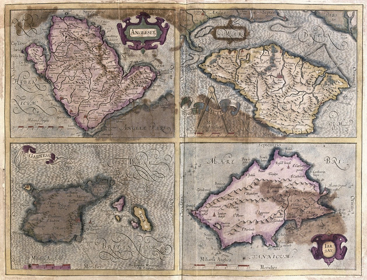 De britiske øyer (gravering av Gerardus Mercator