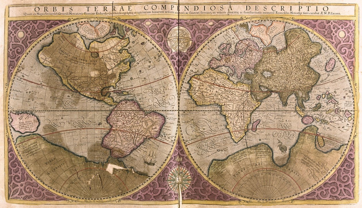 Kloden (gravering av Gerardus Mercator