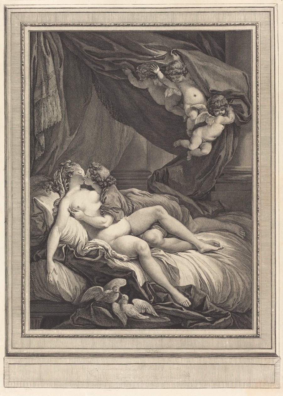 Venus og Adonis. av Geraud Vidal