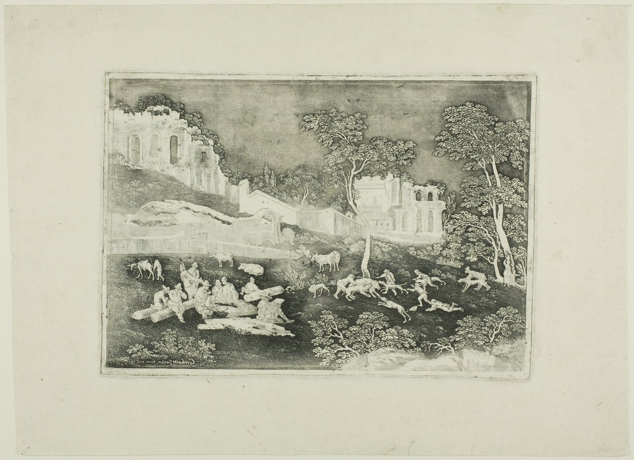 Villsvinjakt av Gerhard Janssen
