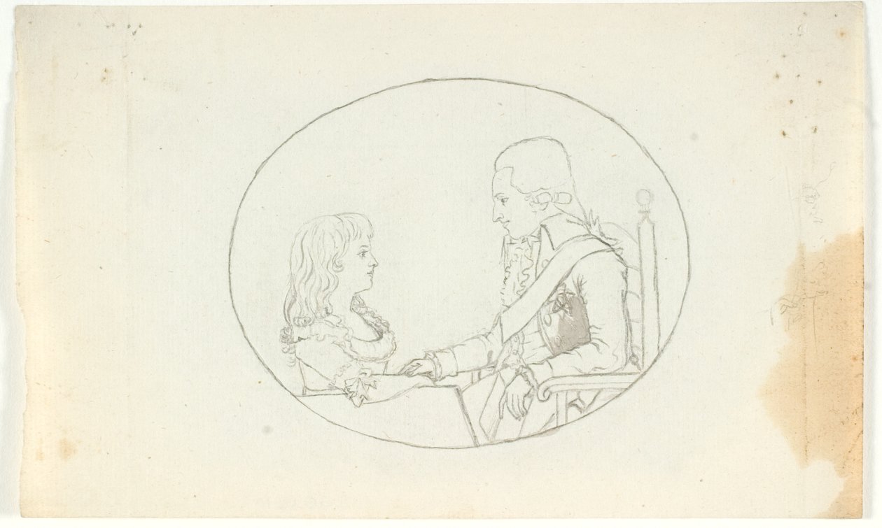 Kronprins Frederik med kronprinsen (Chr. VIII) av Gerhard Ludvig Lahde