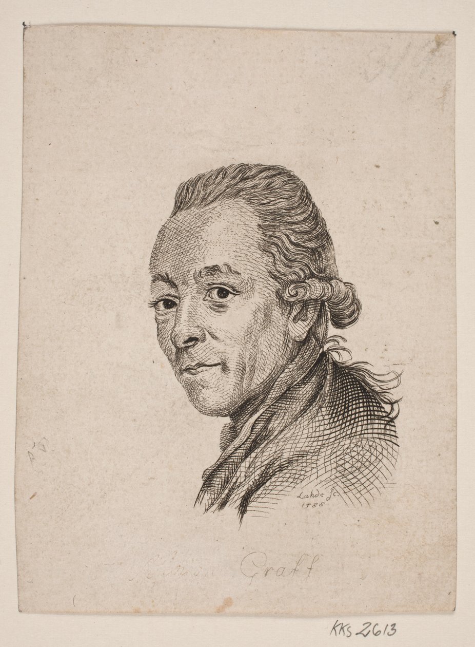 Portrett av maleren A. Graff av Gerhard Ludvig Lahde