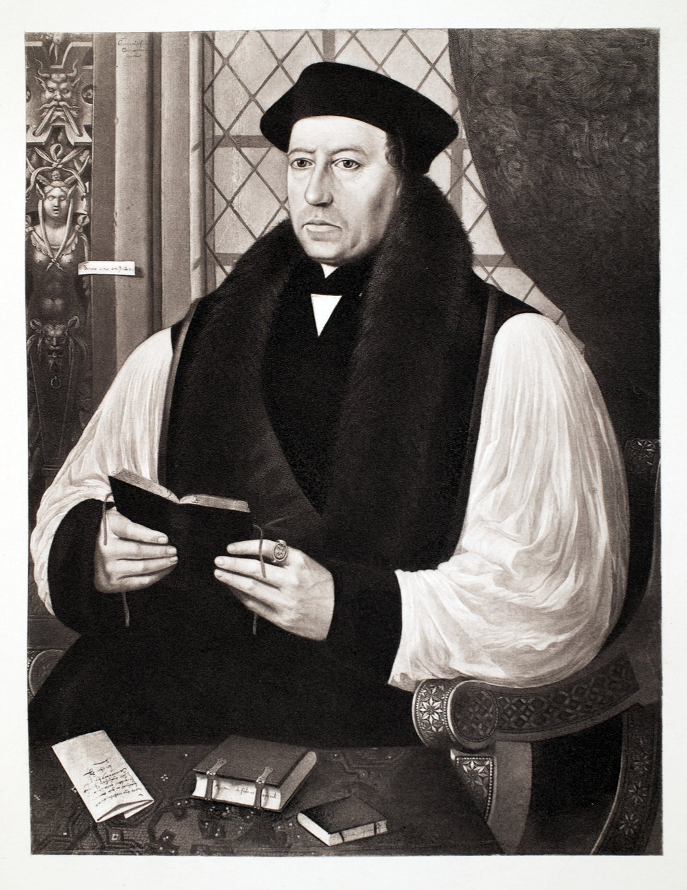 Thomas Cranmer, erkebiskop av Canterbury, 1546, pub. 1902 (kollotype) av Gerlach Flicke