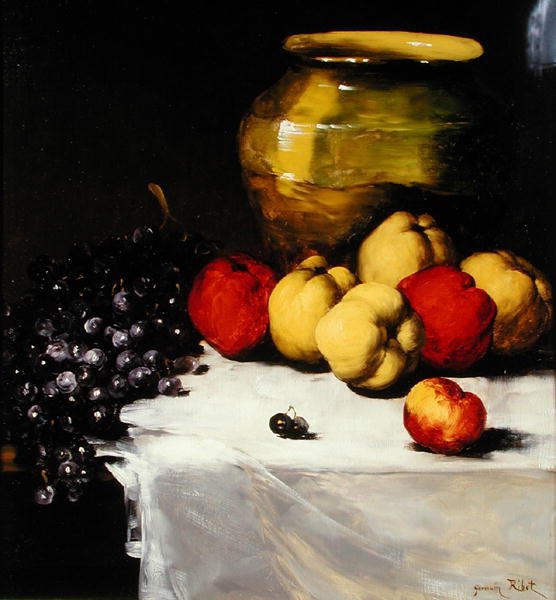 Stilleben av frukt av Germain Ribot
