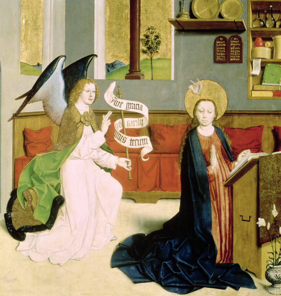 Kunngjøring, ca. 1470-80 (tempera på panel) av German School