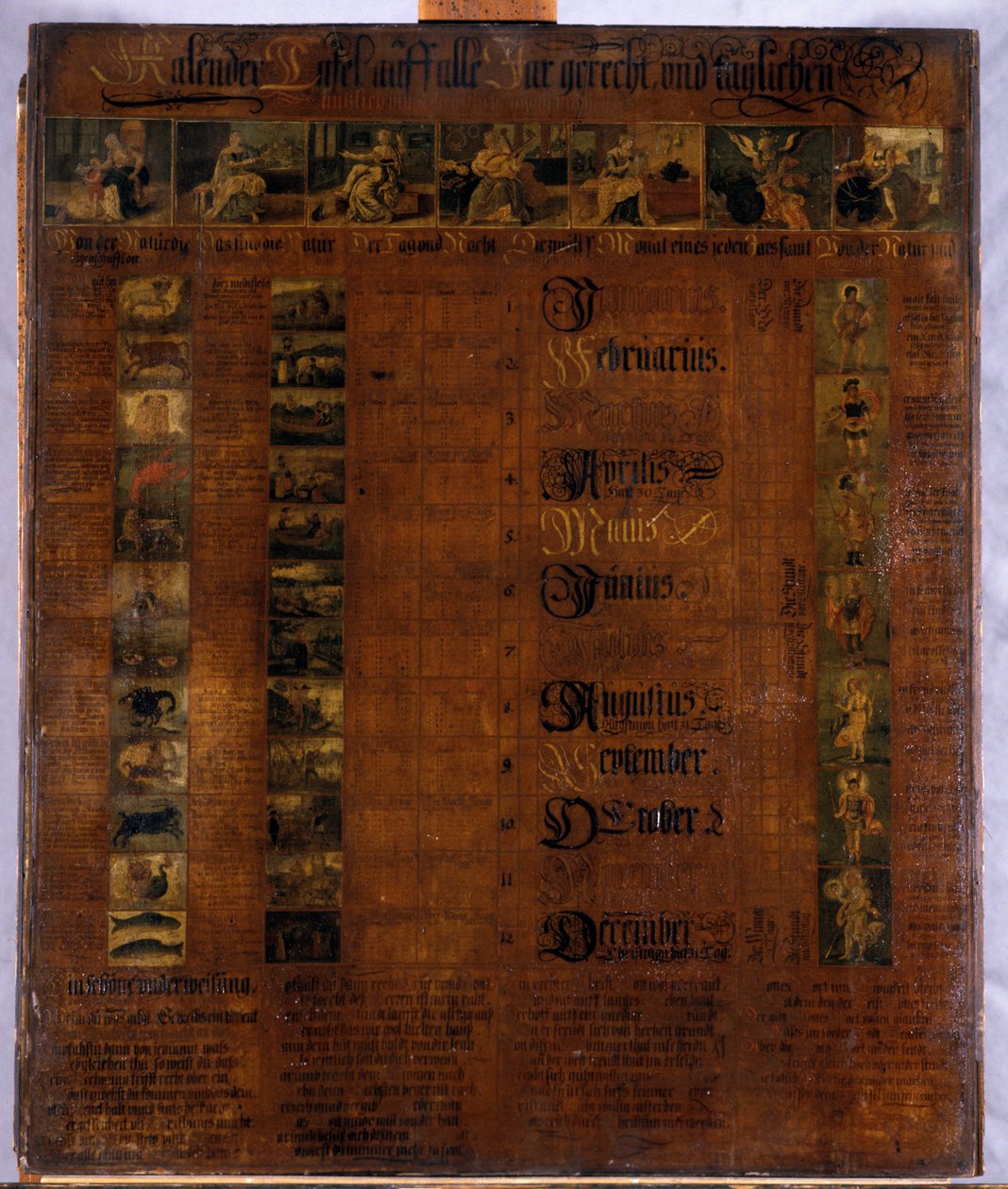 Kalender, 1601-50 (malt tre) av German School