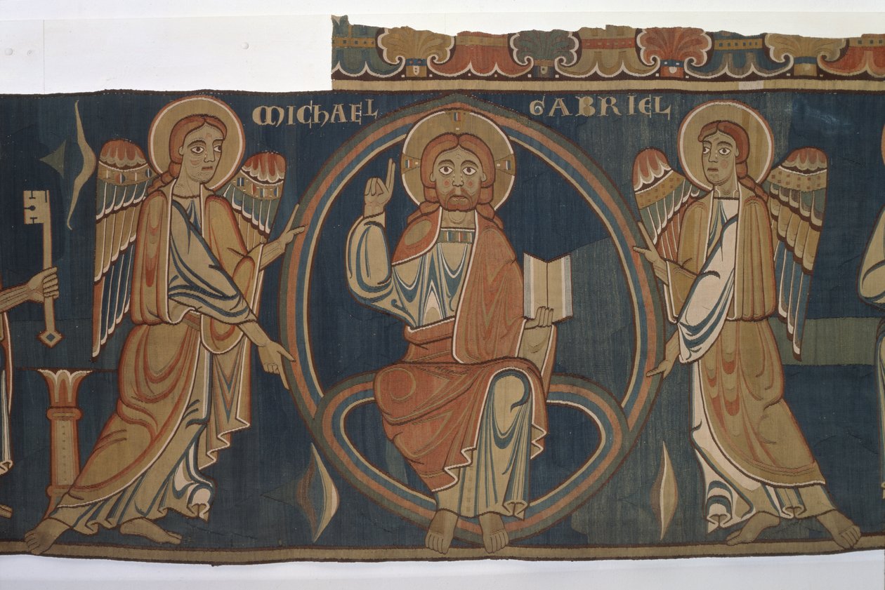 Kristus med erkeenglene Michael og Gabriel, 1250 av German School