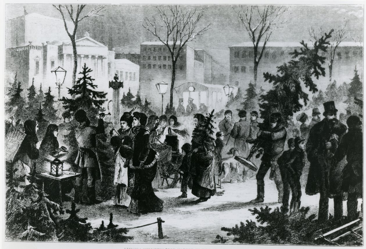 Juletremarked på Augustusplatz, Leipzig av German School