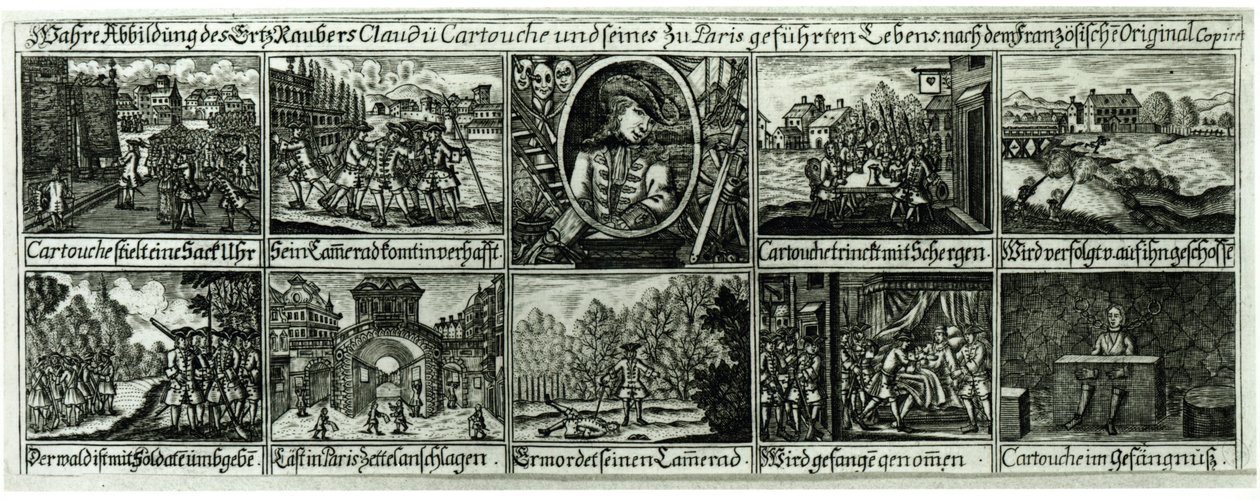 Utnyttelse av Cartouche (1693-1721) av German School