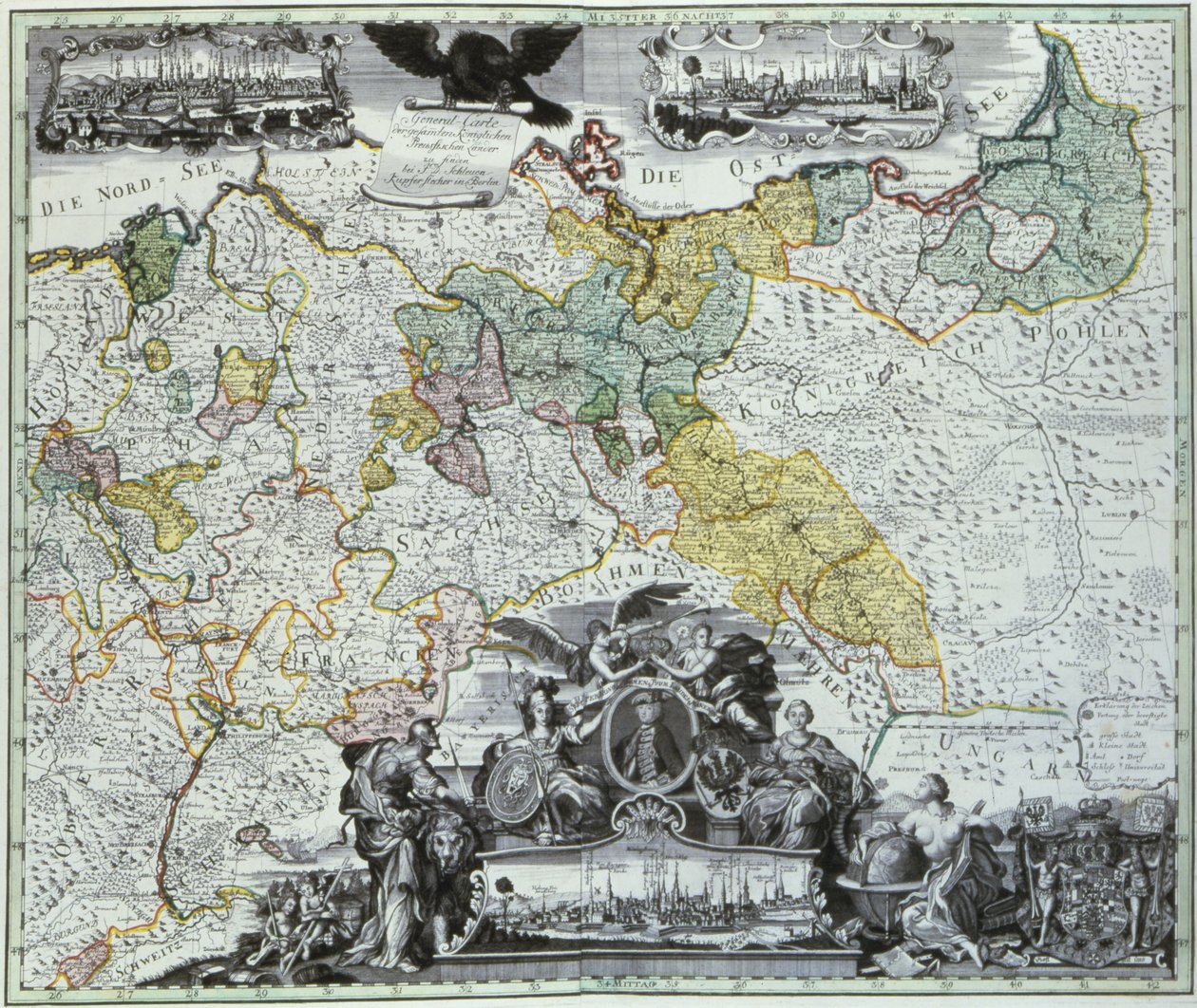Hovedark for de prøyssiske suverene landene, ca. 1765 av German School