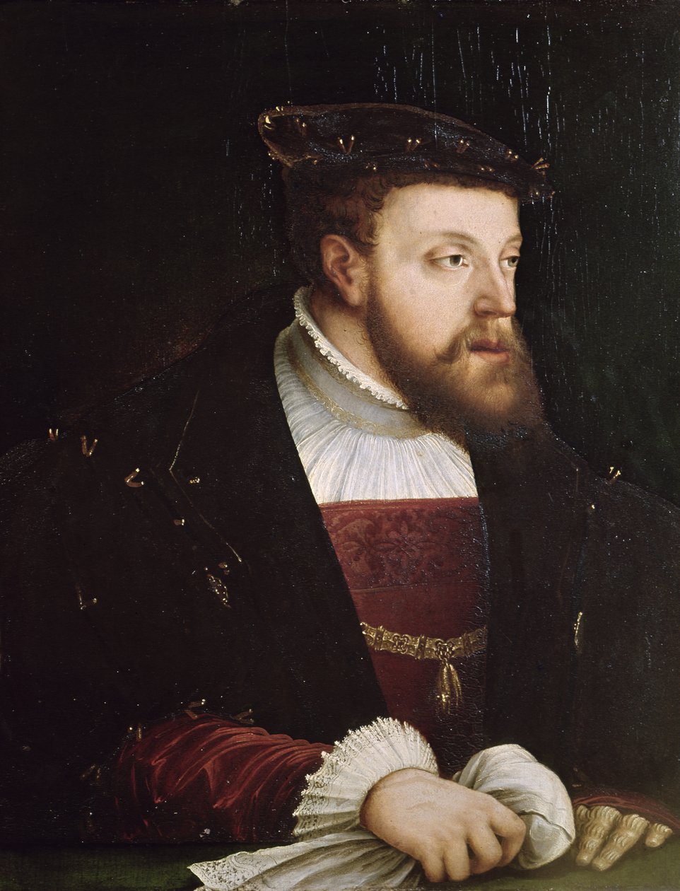 Portrett av Karl V (1500-58) av German School
