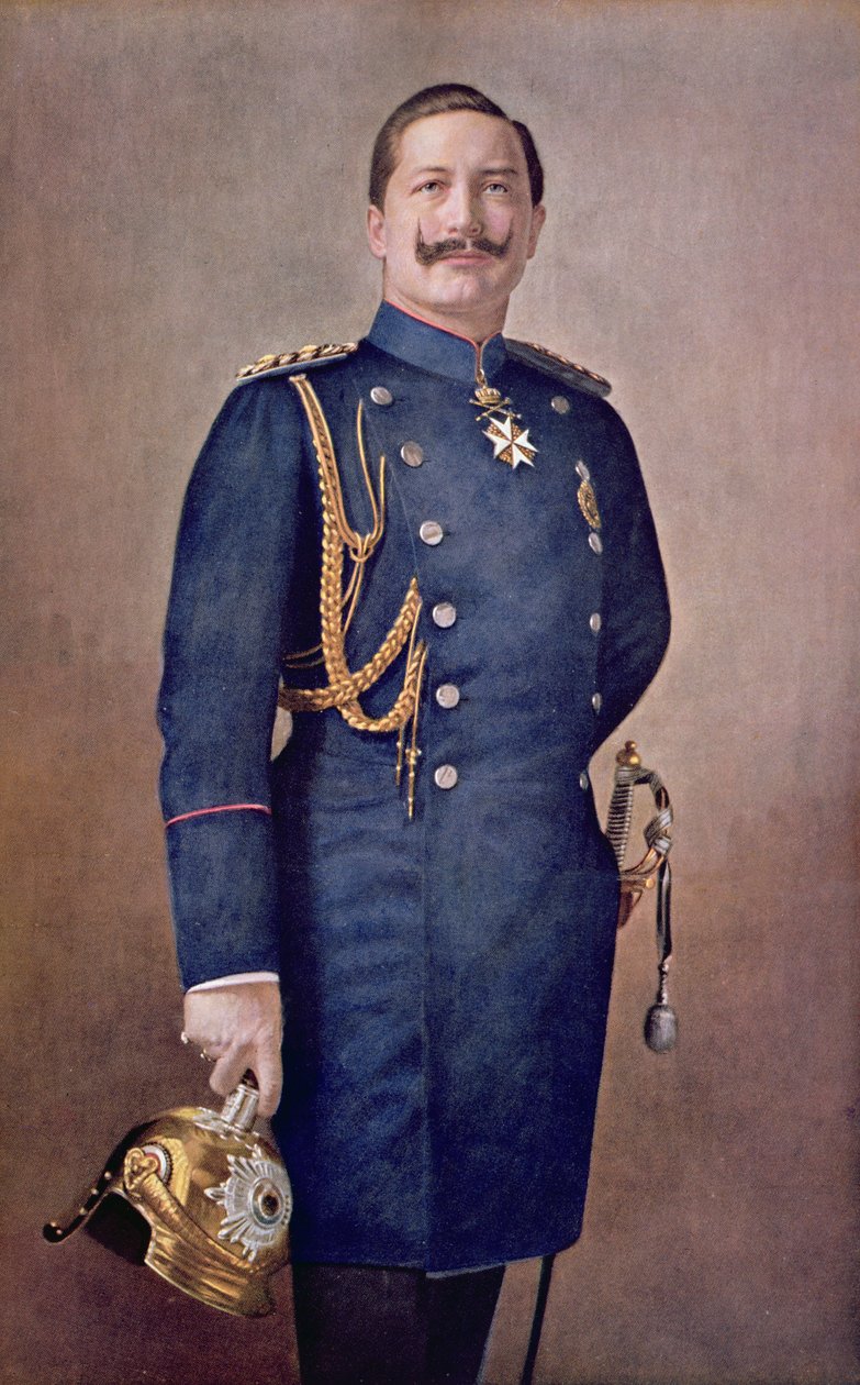 Portrett av Kaiser Wilhelm II (1859-1941) ca. 1900 av German School