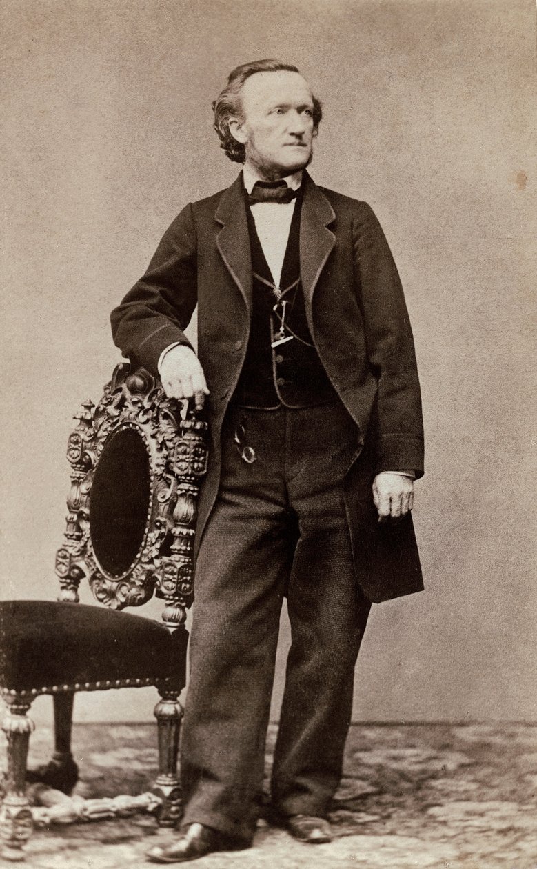 Portrett av Richard Wagner, ca. 1870 (albumtrykk) av German School
