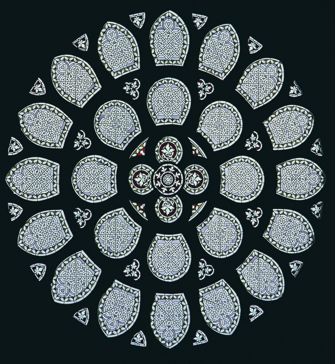 Rosevindu (farget glass) av German School