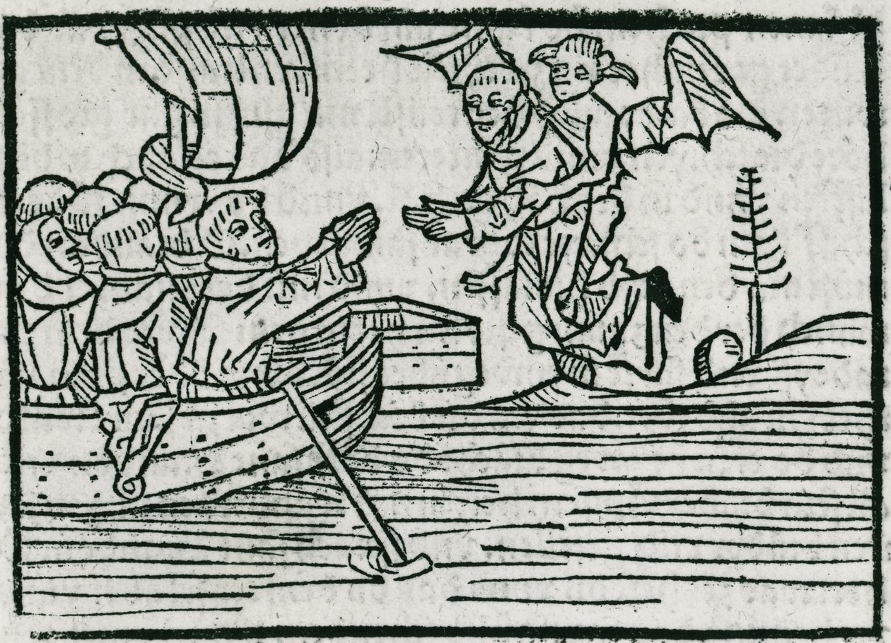 St. Brendan and the demon, illustrasjon fra 