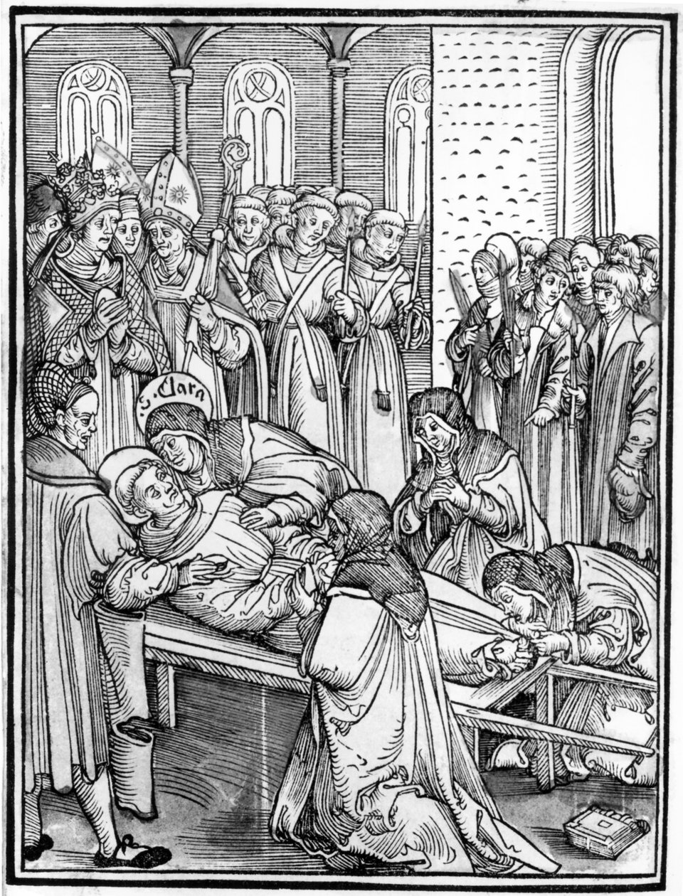 St. Clara ved en munks død av German School