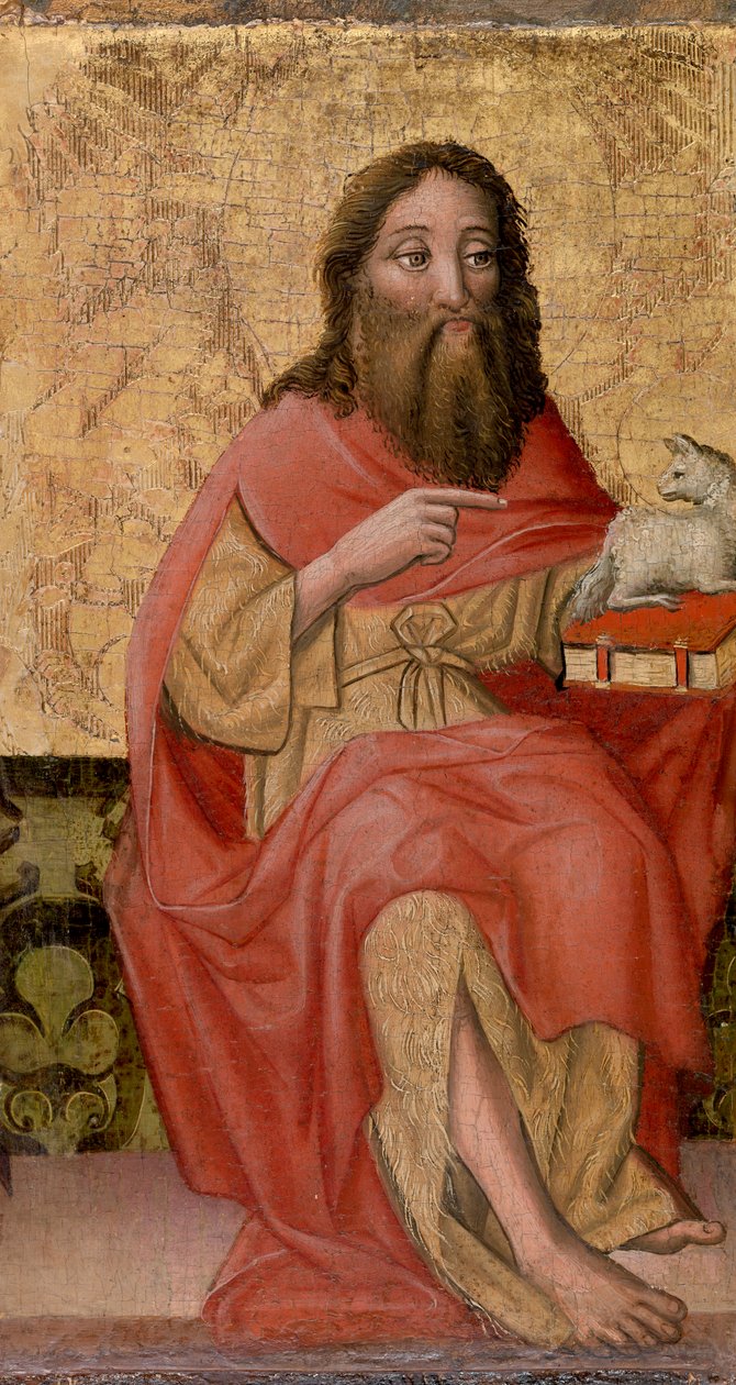 Døperen Johannes (tempera på panel) av German School