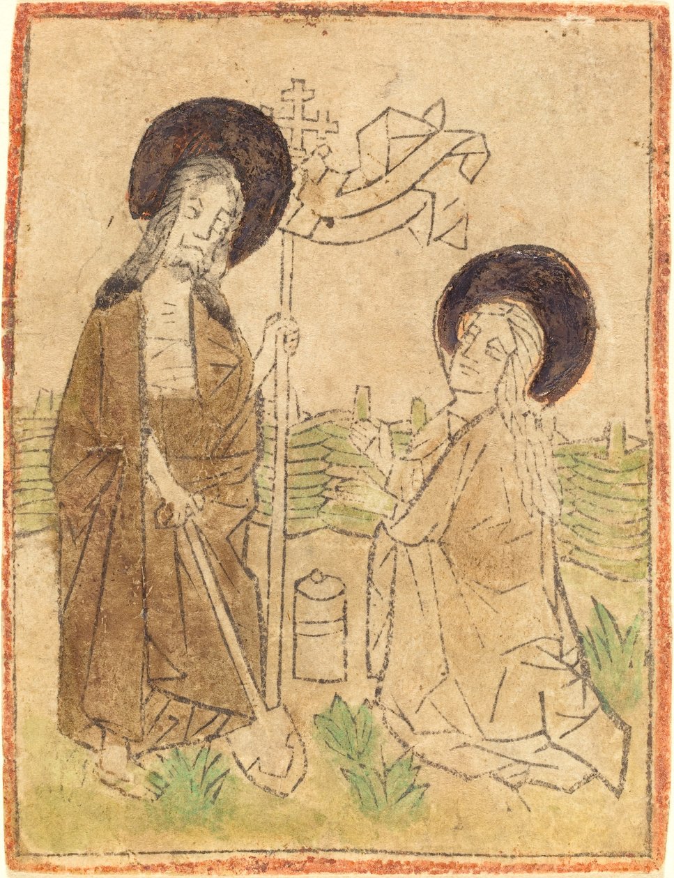 Kristus viser seg for Maria Magdalena av German 15th Century