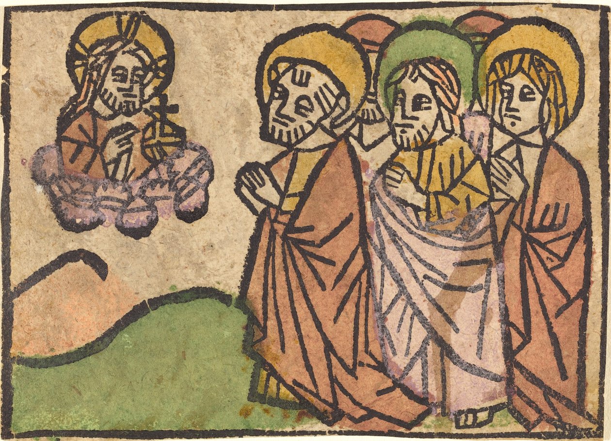 Kristus viser seg for apostlene av German 15th Century