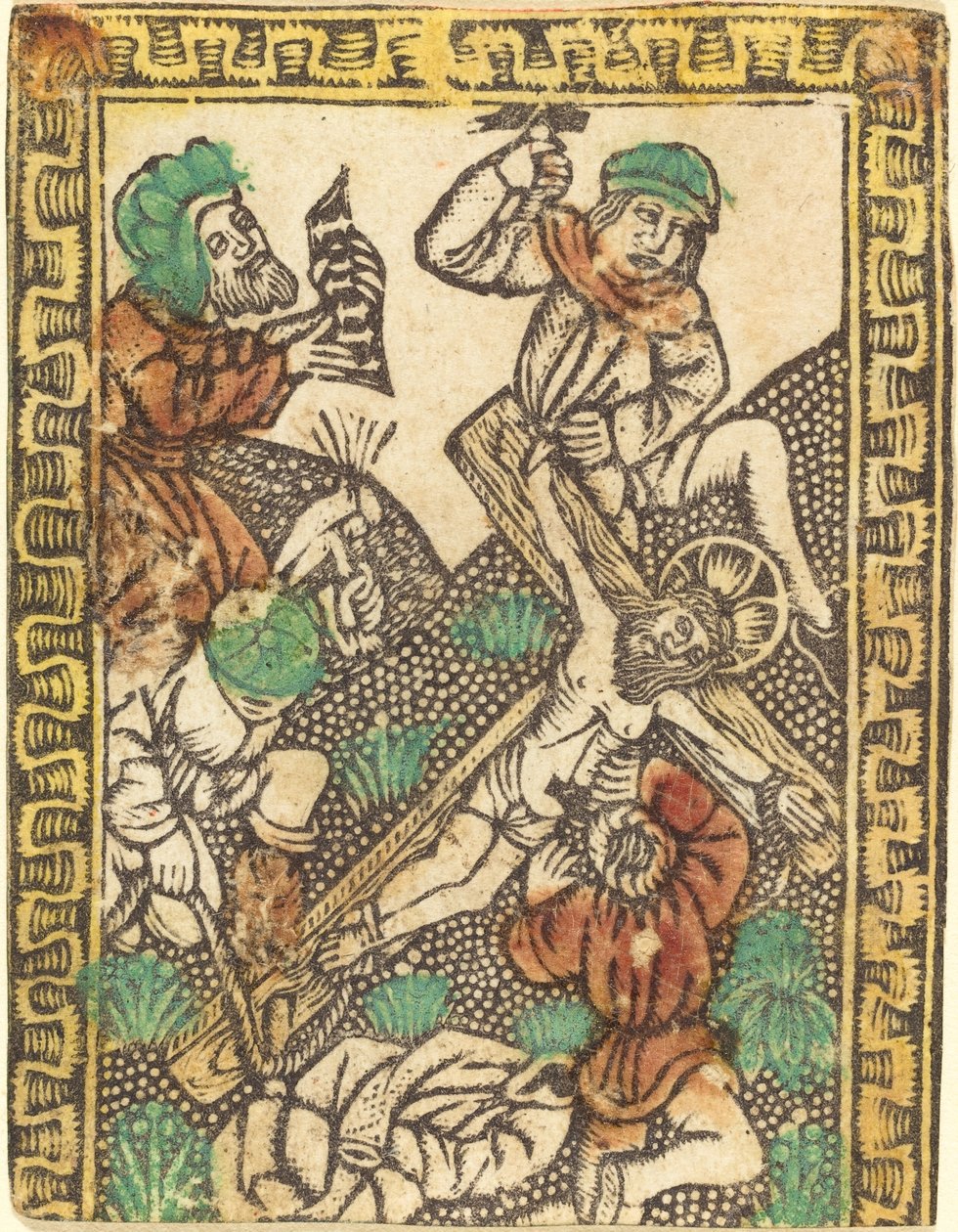 Kristus naglet til korset av German 15th Century