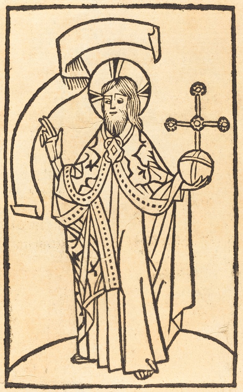Før Kristus oss Salvatore av German 15th Century