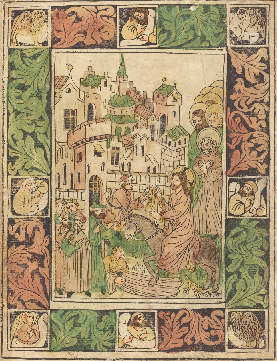 Kristi inntog i Jerusalem av German 15th Century