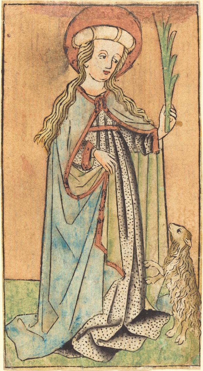 Sankt Agnes av German 15th Century