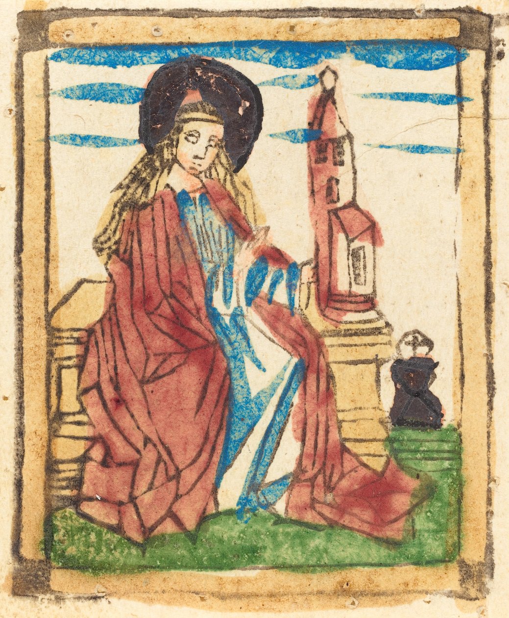 Den hellige Barbara av German 15th Century