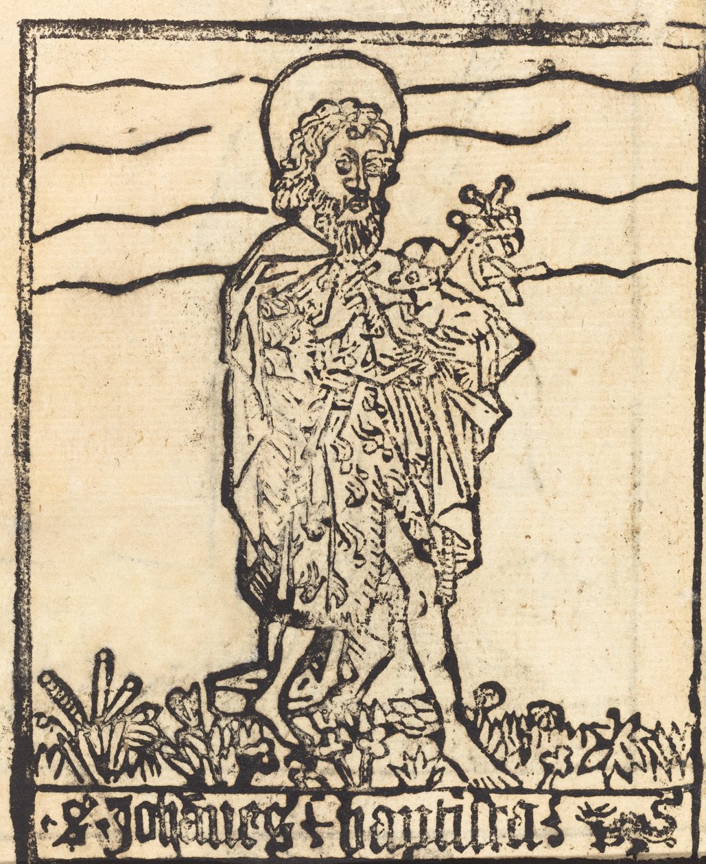 Døperen Johannes [recto] av German 15th Century