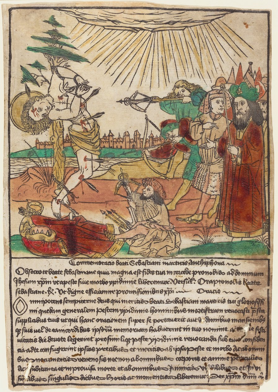 Sankt Sebastian av German 15th Century