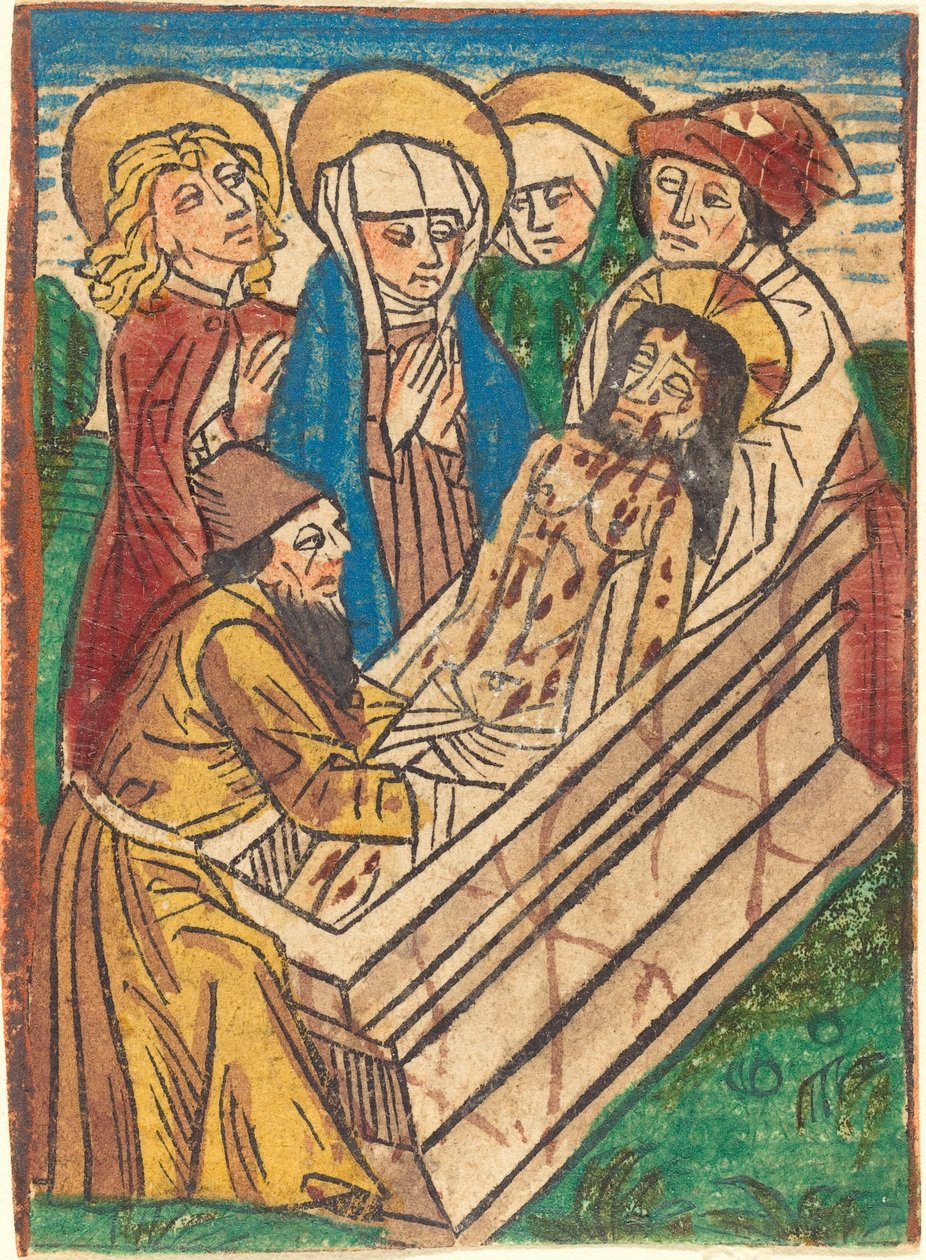 Gravleggingen av German 15th Century