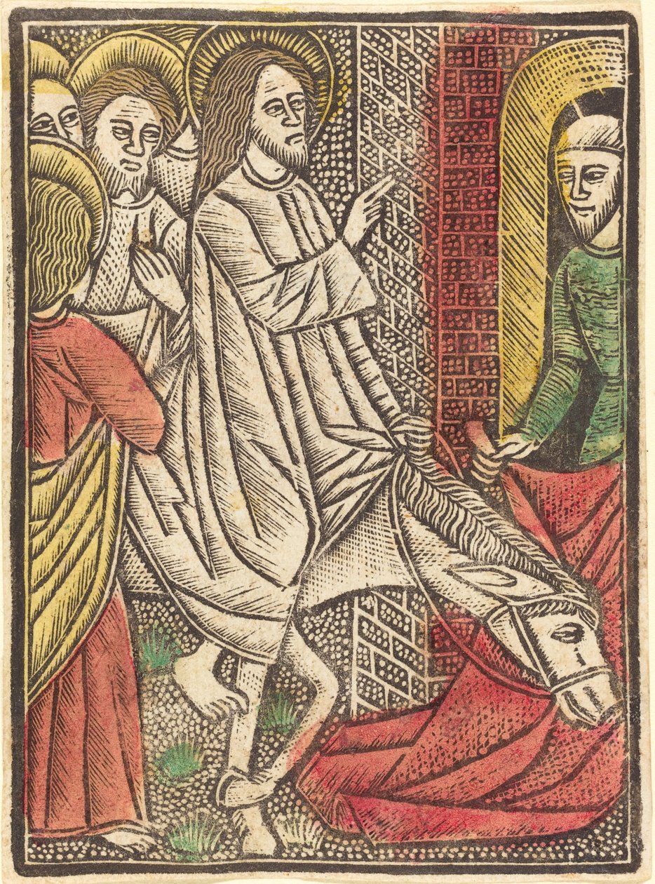 Inntoget i Jerusalem av German 15th Century