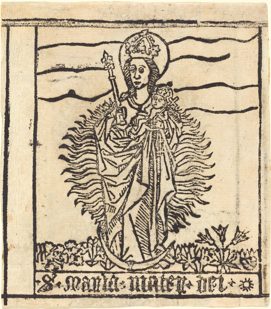 Jomfruen og barnet av German 15th Century