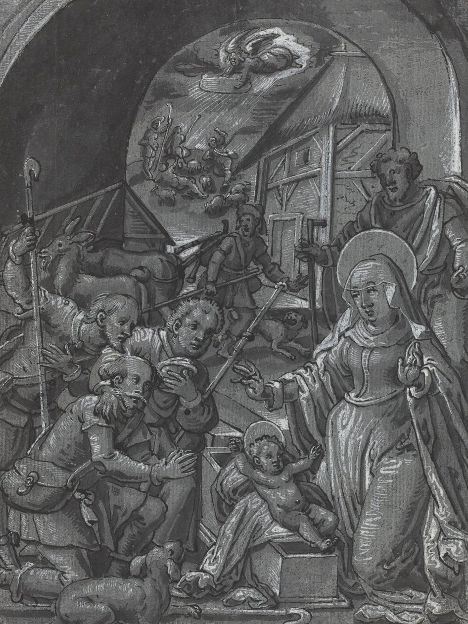Kristi fødsel [verso] av German 16th Century