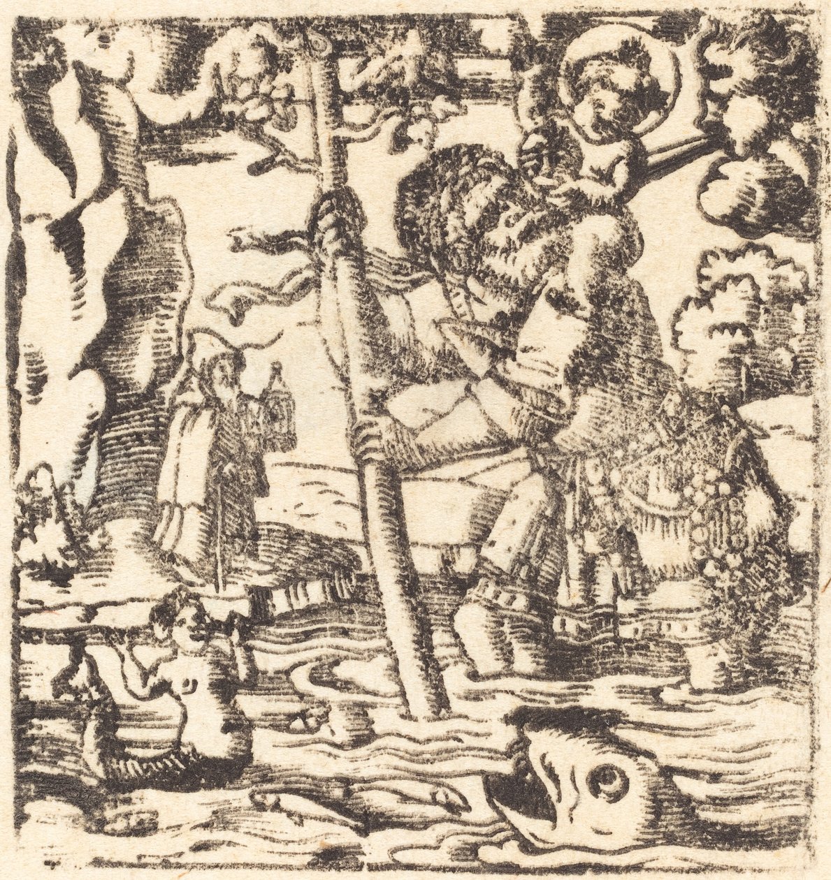 Den hellige Christopher av German 16th or 19th Century