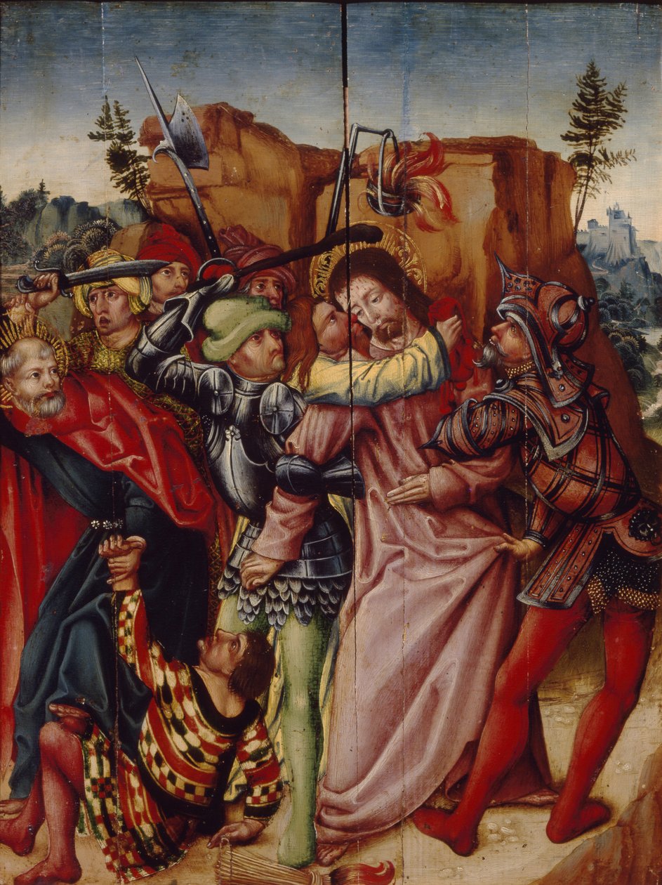 Judas-kysset, tidlig på 1500-tallet. av German Master