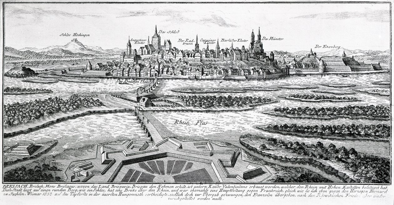 Breisach (etsing) av German School