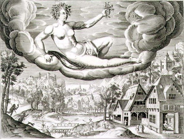 Dawn, gravert av Paul Furst (ca. 1605-66) (gravering) av German School